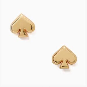 Kate Spade Gold Tone Ace of Spade Signature Post Earrings. NWT
